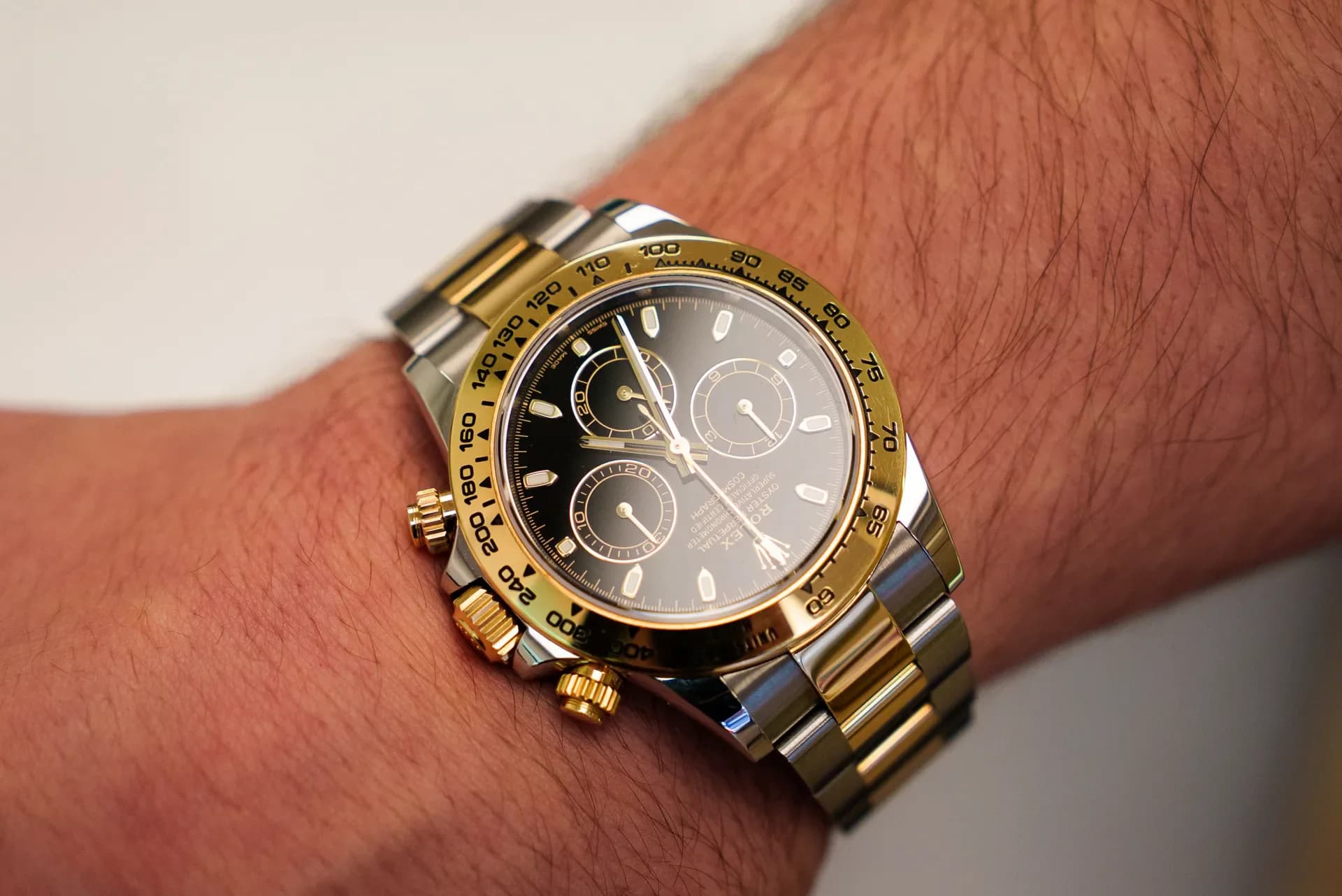 Rolex Daytona mit schwarzem Zifferblatt
